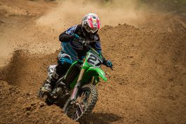 Nick Wey exiting the transfer section at Martin MX Park